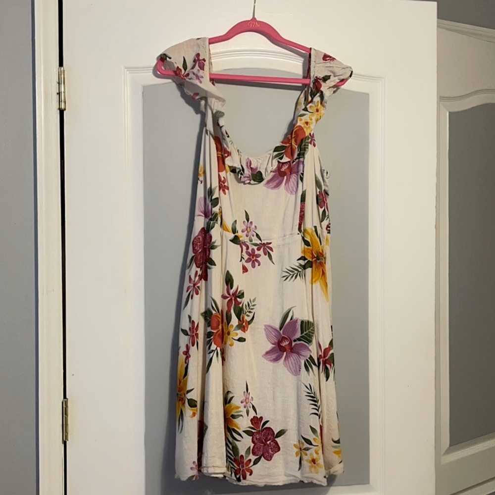 off the shoulder floral sun dress